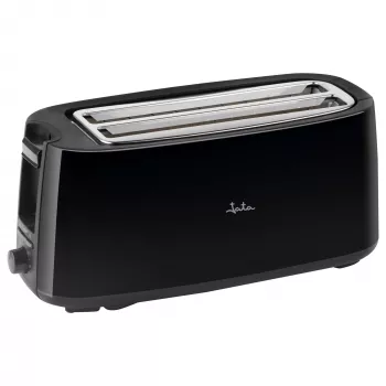 Τοστιέρα Jata JETT1585 2 φετών 1400 W μαύρη κουμπιά περιστροφικός διακόπτης 230 V πλάτος σχισμής 25 cm βάθος σχισμής 3 cm