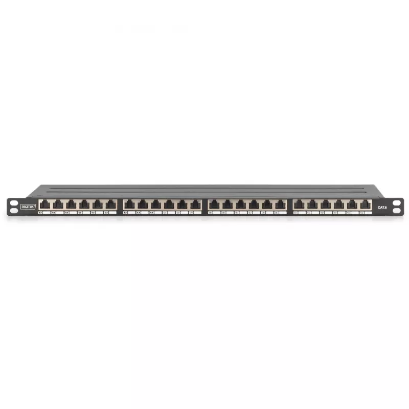 Patch Panel Digitus CAT 6 Class E High Density Θωρακισμένο Μαύρο