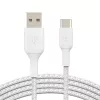 Καλώδιο USB Belkin CAB002BT1MWH 1 m USB A σε USB C Λευκό