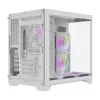 Darflash FT418 κουτί υπολογιστή + 6 ανεμιστήρες aRGB (λευκό)