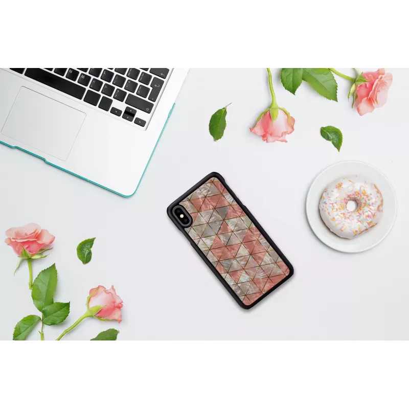 Προστατευτική θήκη iKins για iPhone XS Max — σχέδιο ρόμβου, μαύρη