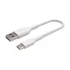 Καλώδιο USB Belkin CAB002BT0MWH 0,15 m USB A USB C Λευκό