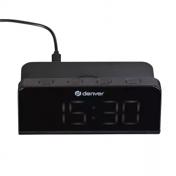 Ψηφιακό ξυπνητήρι Denver ECQ-103MK2 μαύρο οθόνη LED με μπαταρία