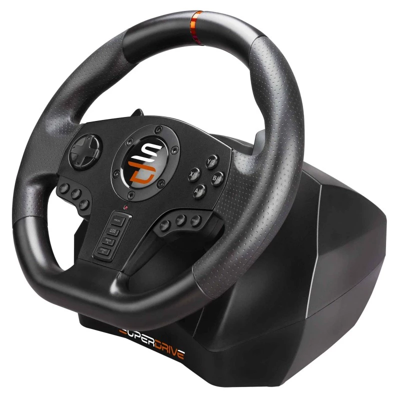 Subsonic SA5595-PC Χειριστήριο gaming Μαύρο USB Τιμόνι + πεντάλ