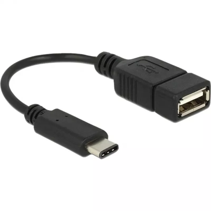 Καλώδιο USB DeLOCK 65579 USB 2.0 0,15 m USB C USB A μαύρο