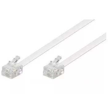 Τηλεφωνικό Καλώδιο Microconnect MPK191W RJ-11 Standard 15 m Λευκό