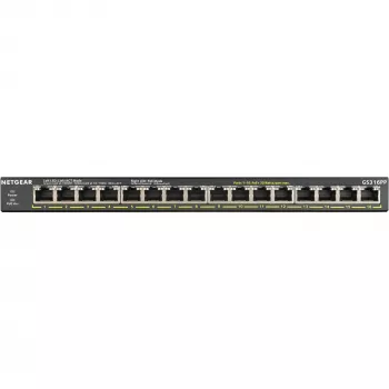 NETGEAR GS316PP unmanaged Gigabit Ethernet (10/100/1000) Power over Ethernet (PoE) μαύρο