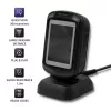 Σταθερός σαρωτής barcode 1D/2D QOLTEC 50864, αισθητήρας LED, USB (ενσύρματο), μαύρο, 145×85×80 mm