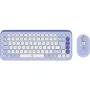 Logitech POP Icon Combo - Σετ πληκτρολογίου και ποντικιού - ασύρματο - Bluetooth LE - QWERTY - US International - λιλά, Off-White (920-013078)