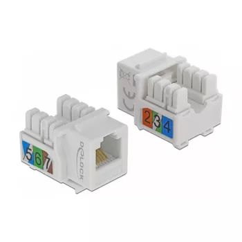 Μονάδα Keystone DeLOCK 86498 επίπεδη λευκή RJ-12
