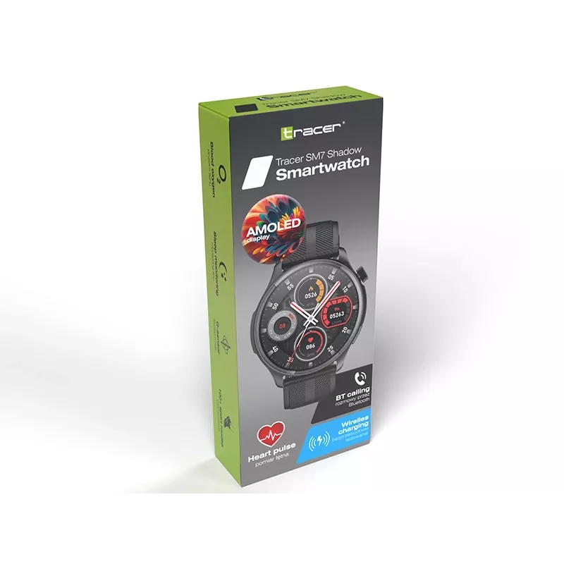 Smartwatch TRACER SM7 Shadow με Bluetooth και μετρητή καρδιακών παλμών
