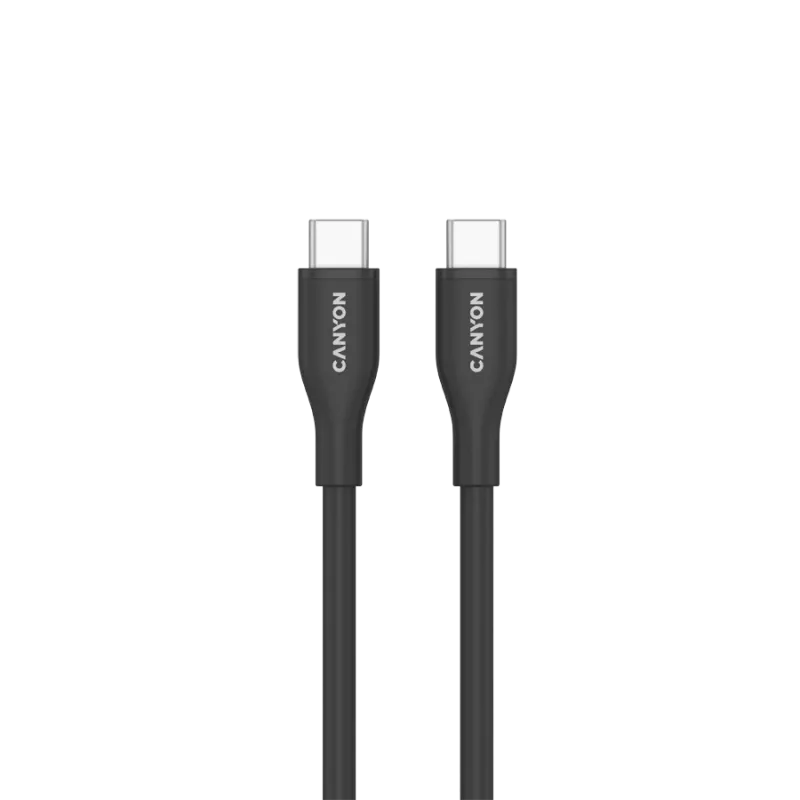 CANYON Καλώδιο CC60SC10 C-C 60W 1m Σιλικόνη Μαύρο
