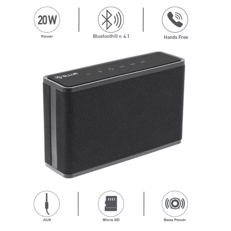 Φορητό ηχείο Tellur Bluetooth ηχείο Apollo μαύρο