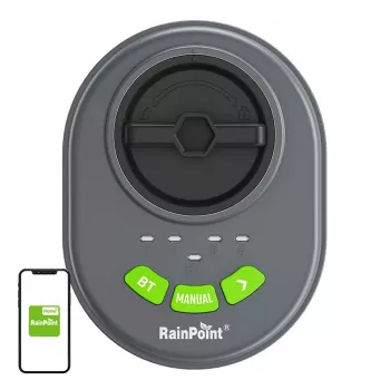 Έλεγχος άρδευσης RainPoint HIC406B — έλεγχος 4 ζωνών μέσω Bluetooth app