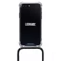 Λουρί λαιμού smartphone Lookabe για iPhone 7/8 Plus — χρυσή αλυσίδα, μαύρη θήκη