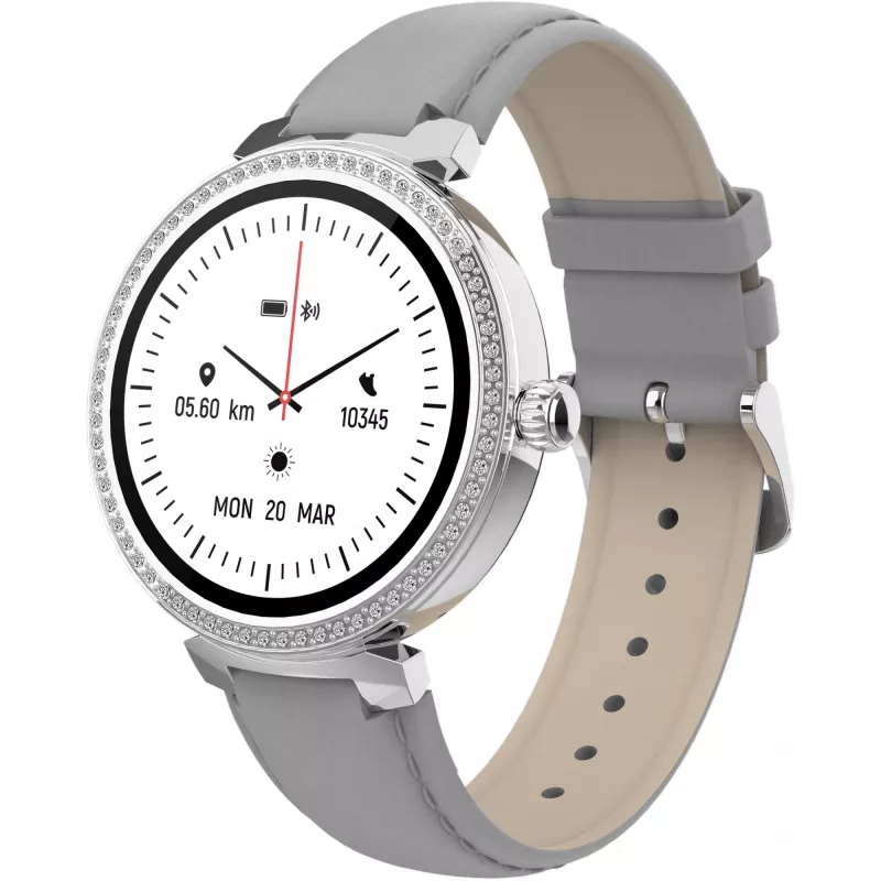 Denver SWC-342GR 3,05 cm (1,2 ίντσες) IPS ψηφιακό 240 x 240 pixel οθόνη αφής ασημί