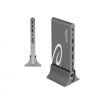 Σταθμός σύνδεσης DeLOCK USB Type-C DP 1.4 Triple οθόνη 4K