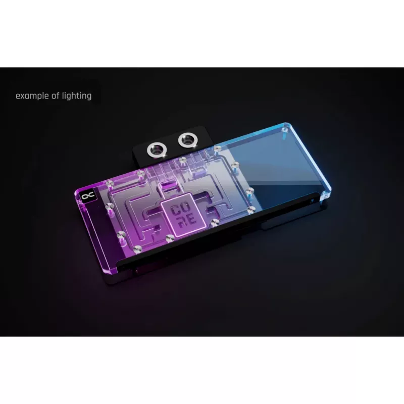 Ψυκτικό block Alphacool Core RX 9070 XT Mercury διαφανές χρώμιο με backplate