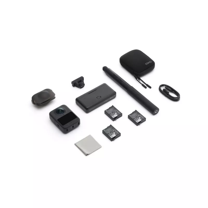 DJI Osmo 360 Adventure Combo CP.OS.00000442 κάμερα δράσης 8K 360°, 120 MP, CMOS 1/1,1 ιντσών, οθόνη 2 ιντσών, 128 GB, Wi-Fi, IP68