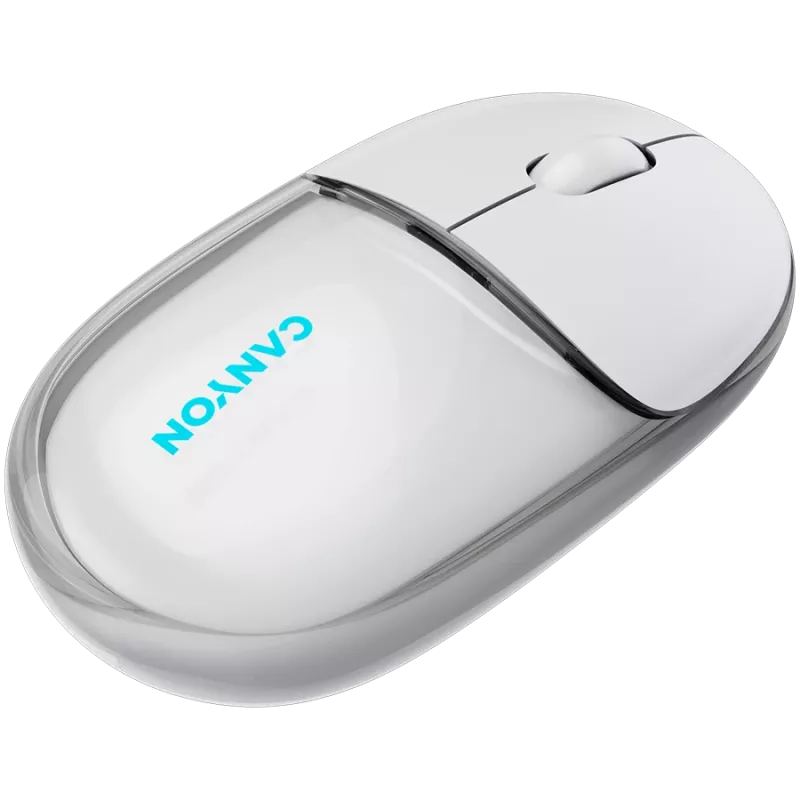 CANYON Ποντίκι OnClick 24 BT/ Wireless Διαφανές/Λευκό