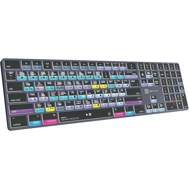 Logickeyboard DaVinci Resolve 18 Titan LKB-RESB-TM-UK πληκτρολόγιο για Mac, διάταξη UK