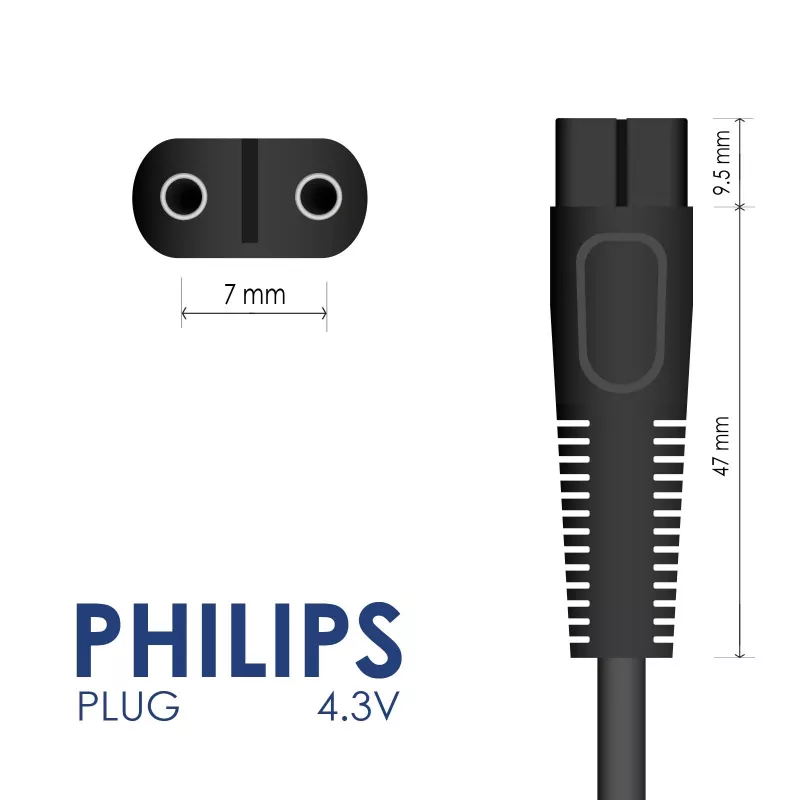 Akyga AK-PD-15 τροφοδοτικό για Philips OneBlade / Multigroom, 4,3 V, 700 mA, 3 W, 1,2 m