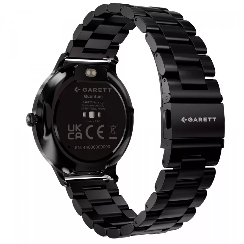 Smartwatch Garett Quantum – μαύρο ανοξείδωτο ατσάλι