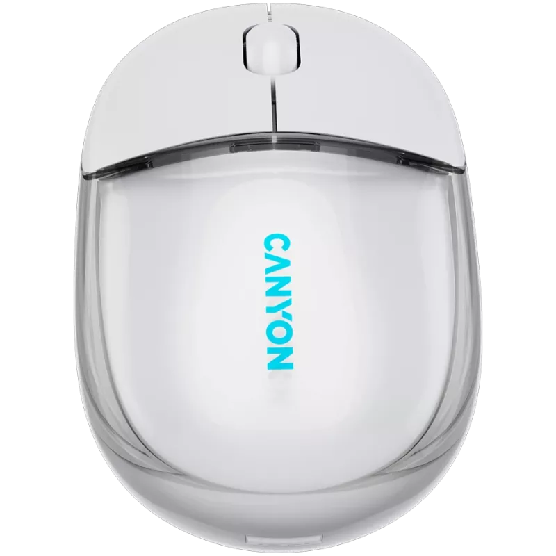 CANYON Ποντίκι OnClick 24 BT/ Wireless Διαφανές/Λευκό