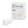 Διπλός αντάπτορας πρίζας USB 65W, 2xUSB-C, λευκό