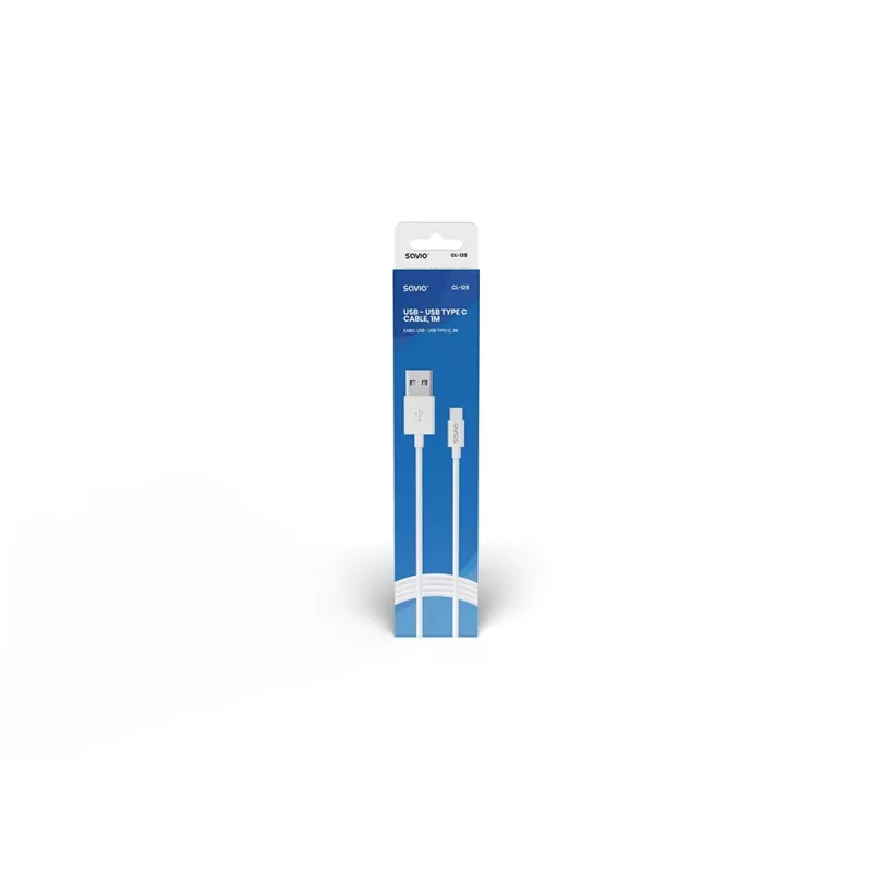 Savio USB – USB Type-C καλώδιο 5A, 1m CL-126 Λευκό
