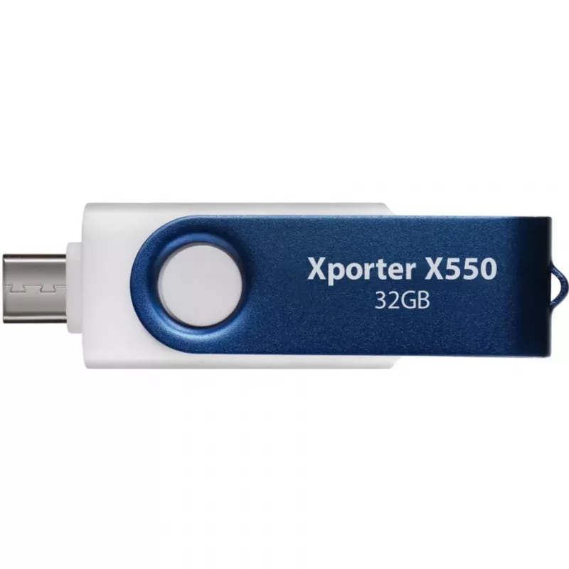Xporter X550 32GB, Μονάδα USB Flash Μπλε/Λευκό, USB-A και USB-C 3.2 Gen 1