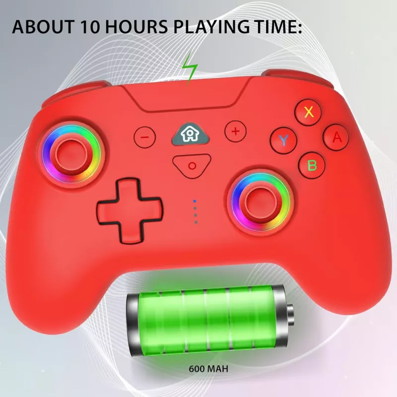 Subsonic Ασύρματος LED χειριστήριο Κόκκινο για Switch