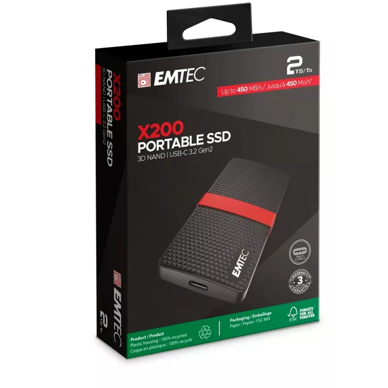 SSD Emtec 1TB Φορητό USB Type-C 3.2 Gen 1 X200