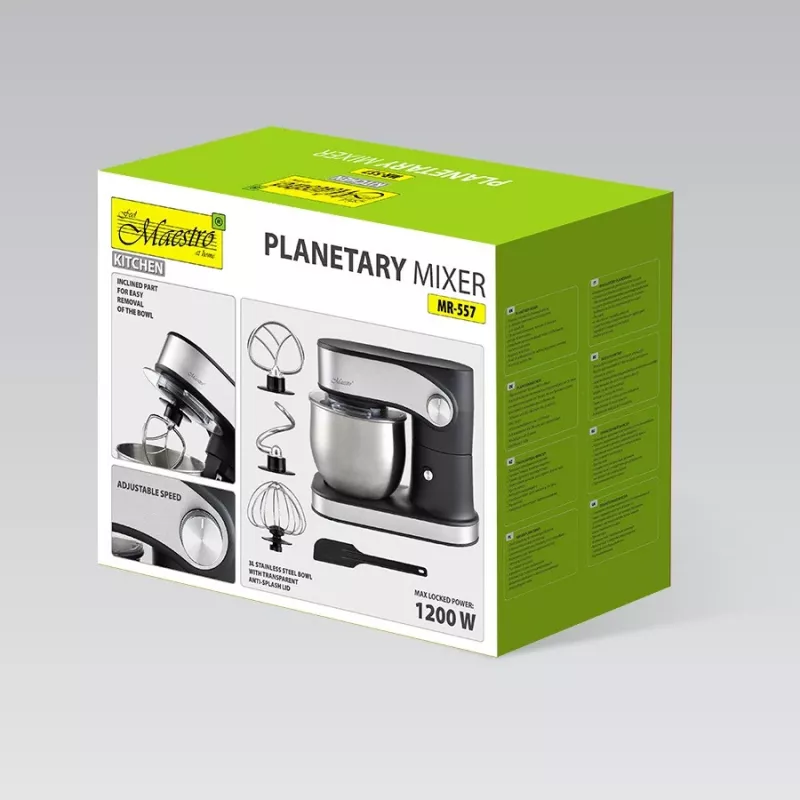 Μίξερ κουζίνας Maestro MR-557, μπολ 3 L, μοτέρ 1200 W