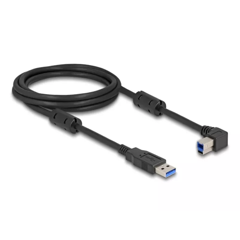 DeLOCK Καλώδιο USB βύσμα Type-A σε βύσμα Type-B 90° αριστερά γωνιακό 2 m