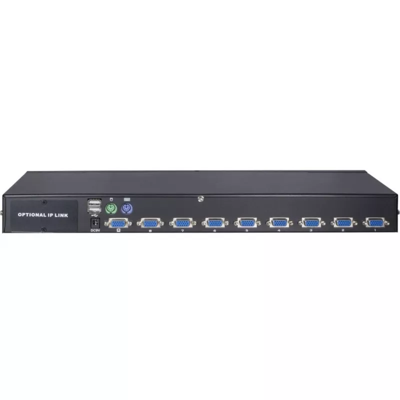 Inter-Tech KVM AS-9108DU Rack-Einbau Μαύρο Διακόπτης πληκτρολογίου/βίντεο/ποντικιού (KVM) (88887233)