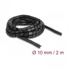 DeLOCK Εύκαμπτος σπιράλ σωλήνας 2m x 10mm μαύρο