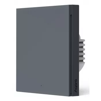 AQARA Smart διακόπτης τοίχου H1 EU (χωρίς ουδέτερο, μονός διακόπτης) (WS-EUK01-G), γκρι - διακόπτης τοίχου Zigbee με ρελέ
