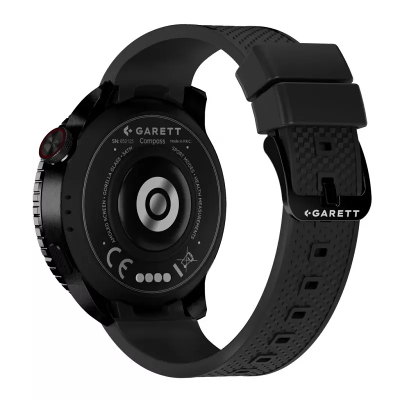 Smartwatch Garett Compass GPS μαύρο — Garett Compass GPS Smartwatch, μαύρο