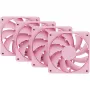 Ανεμιστήρας ψύξης υπολογιστή HYTE FA12-SM-4 120 mm, 1500 U/min, 72 m³/h, 1,6 mmH2O, FDB, ροζ, 4 τεμ.