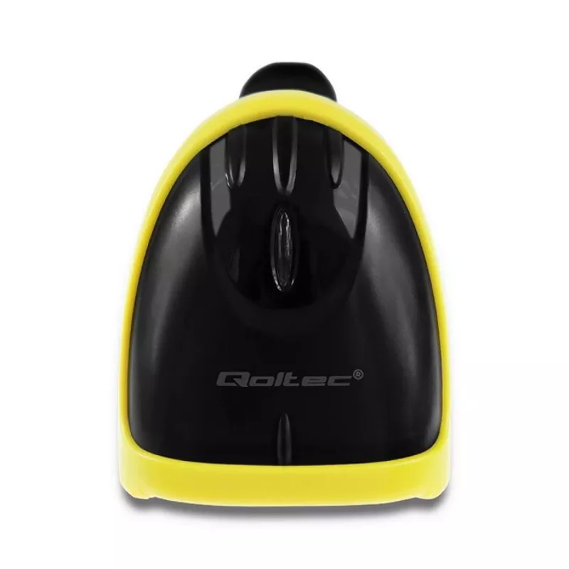 Qoltec 50867 αναγνώστης γραμμωτού κώδικα λέιζερ 1D/2D, USB, μαύρος