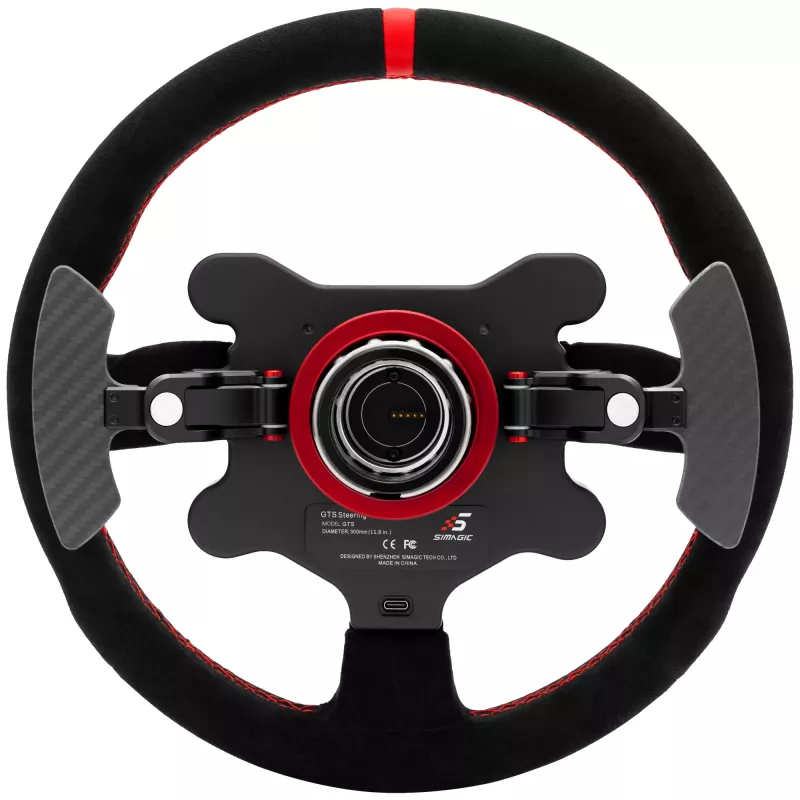Simagic GTS Alcantara S202 — τιμόνι sim racing με επένδυση Alcantara, μοντέλο S202