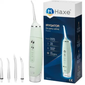 Ασύρματο στοματικό ντους Haxe RUBIS HX 716 – Πίεση νερού 30–90 psi, 3 βαθμίδες ισχύος, 0,165 l δεξαμενή, 4 εξαρτήματα, πράσινο