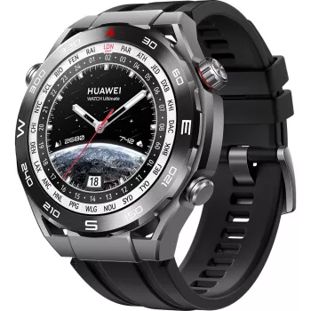 Huawei Watch Ultimate – Smartwatch με Λουράκι – υδρογονωμένο καουτσούκ νιτριλίου (HNBR) – Περίμετρος καρπού: 140–210 mm – Οθόνη 3,8 cm (1,5 ίντσες) – NFC, Bluetooth