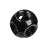 Πομποδέκτης Q-Adapter Bitspower 5x θηλυκό 1/4 μαύρο ματ - πολλαπλός προσαρμογέας σύνδεσης G1/4