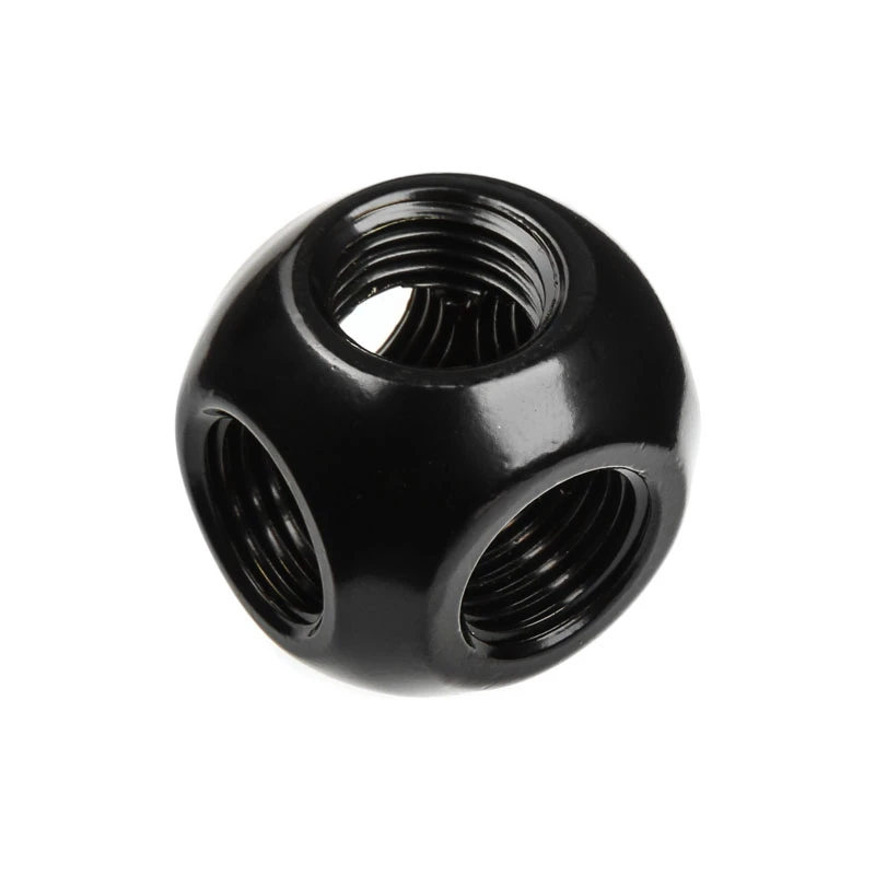 Πομποδέκτης Q-Adapter Bitspower 5x θηλυκό 1/4 μαύρο ματ - πολλαπλός προσαρμογέας σύνδεσης G1/4