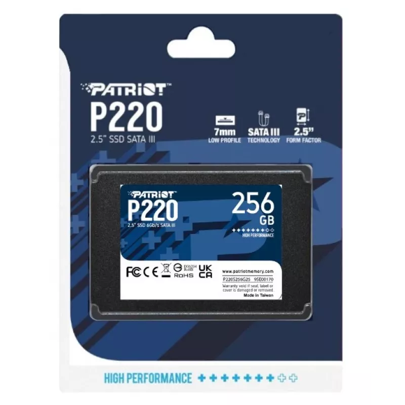Μονάδα SSD Patriot P220 256 GB 2,5 ίντσες SATA III