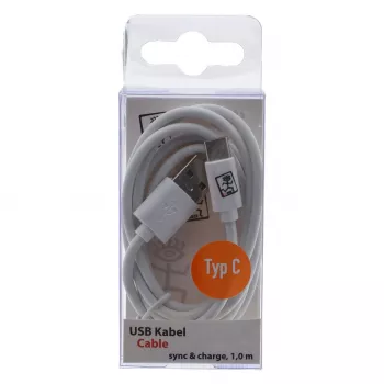 Καλώδιο USB 2GO 795925 1m Micro-USB B USB C USB 3.2 Gen 1 Λευκό