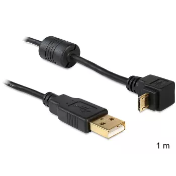 Καλώδιο USB DeLOCK USB 2.0 1 m Micro-USB B μαύρο