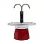 Bialetti Mini Express Magritte καφετιέρα Moka κόκκινο, ασημί